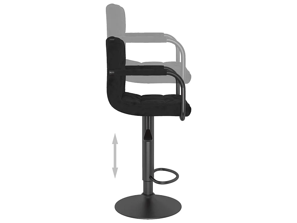 Barhocker Schwarz Samt