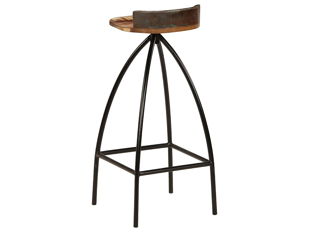 Barhocker 2 Stk. Massives Altholz