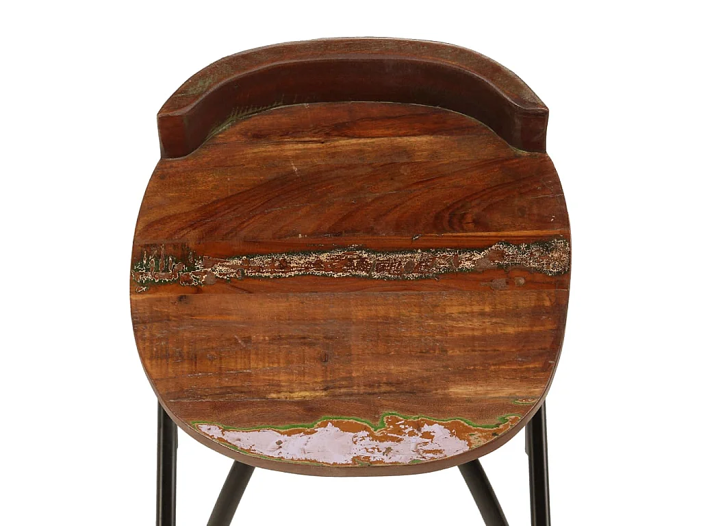 Barhocker 2 Stk. Massives Altholz