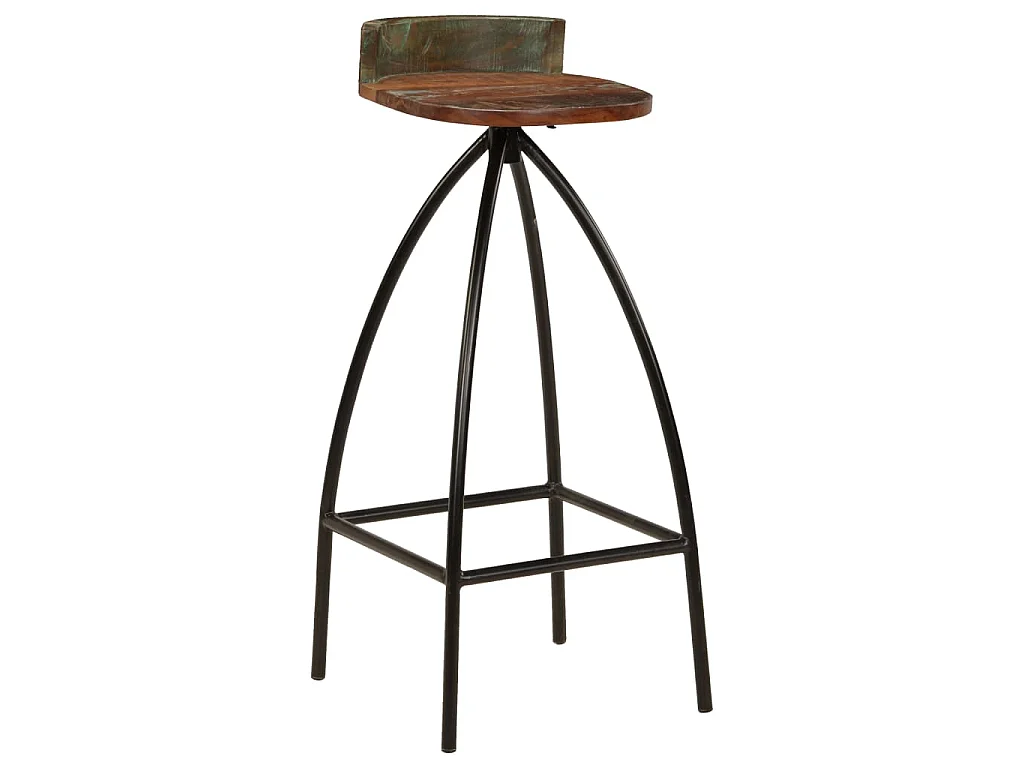 Barhocker 2 Stk. Massives Altholz