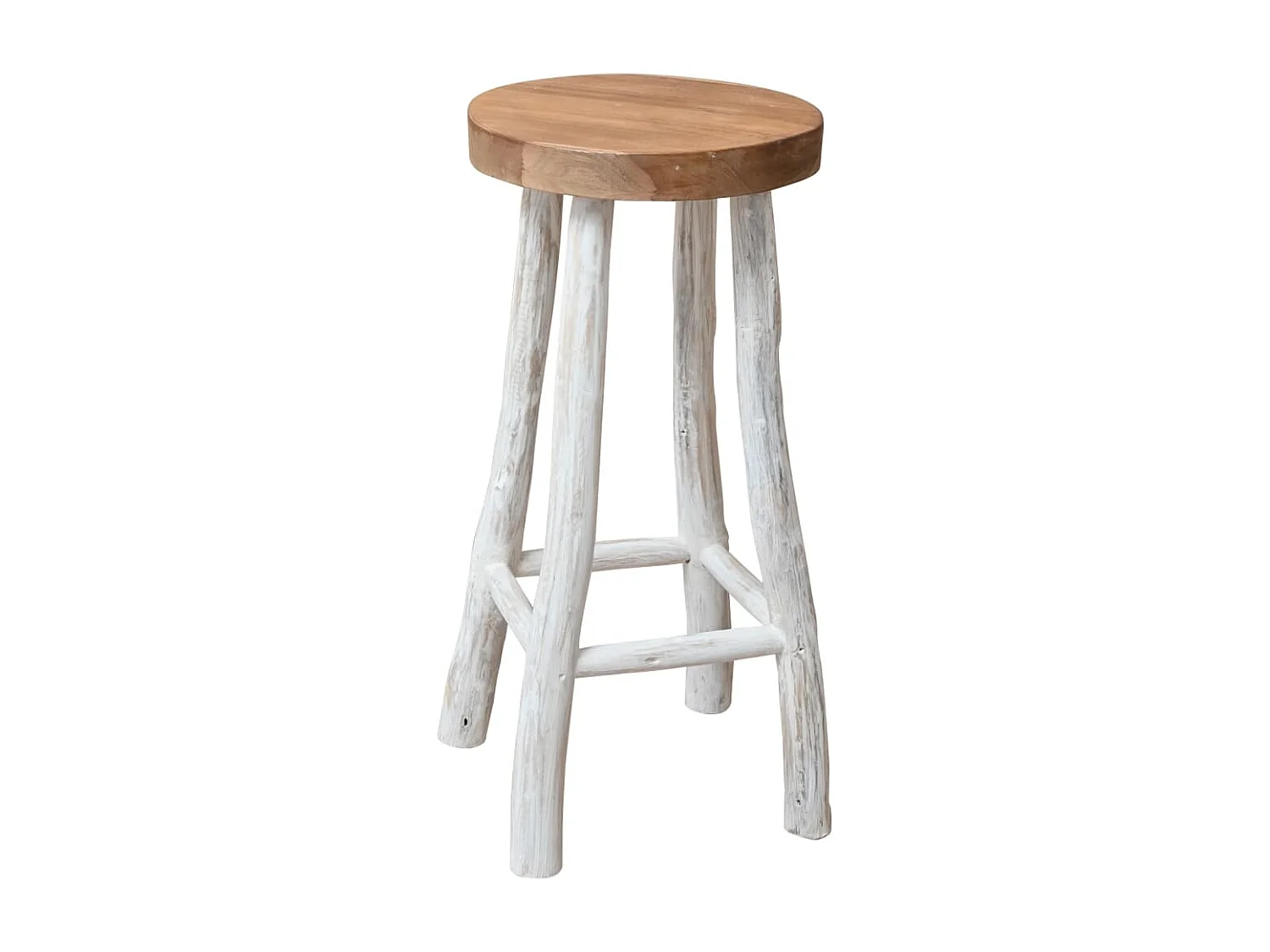 Chaise de bar Bois de teck solide