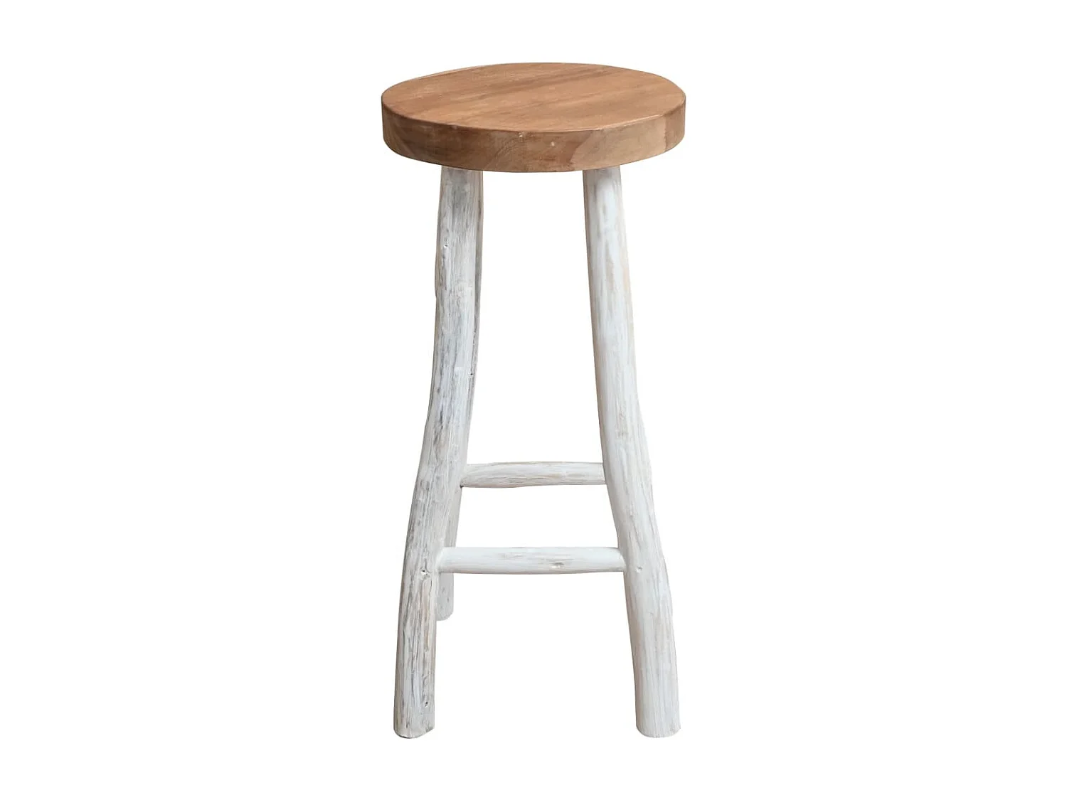 Chaise de bar Bois de teck solide