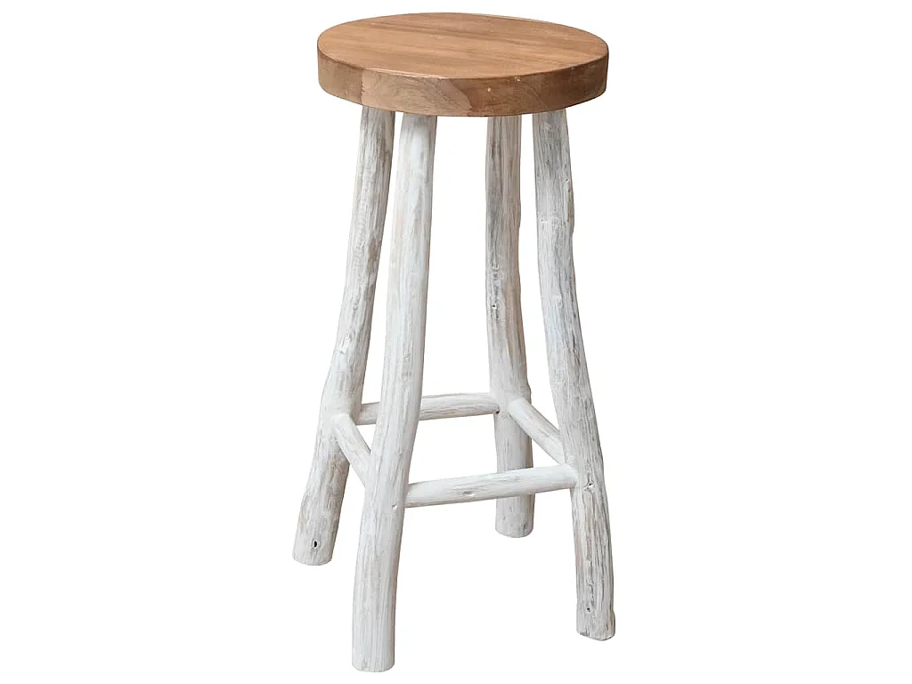 Chaise de bar Bois de teck solide