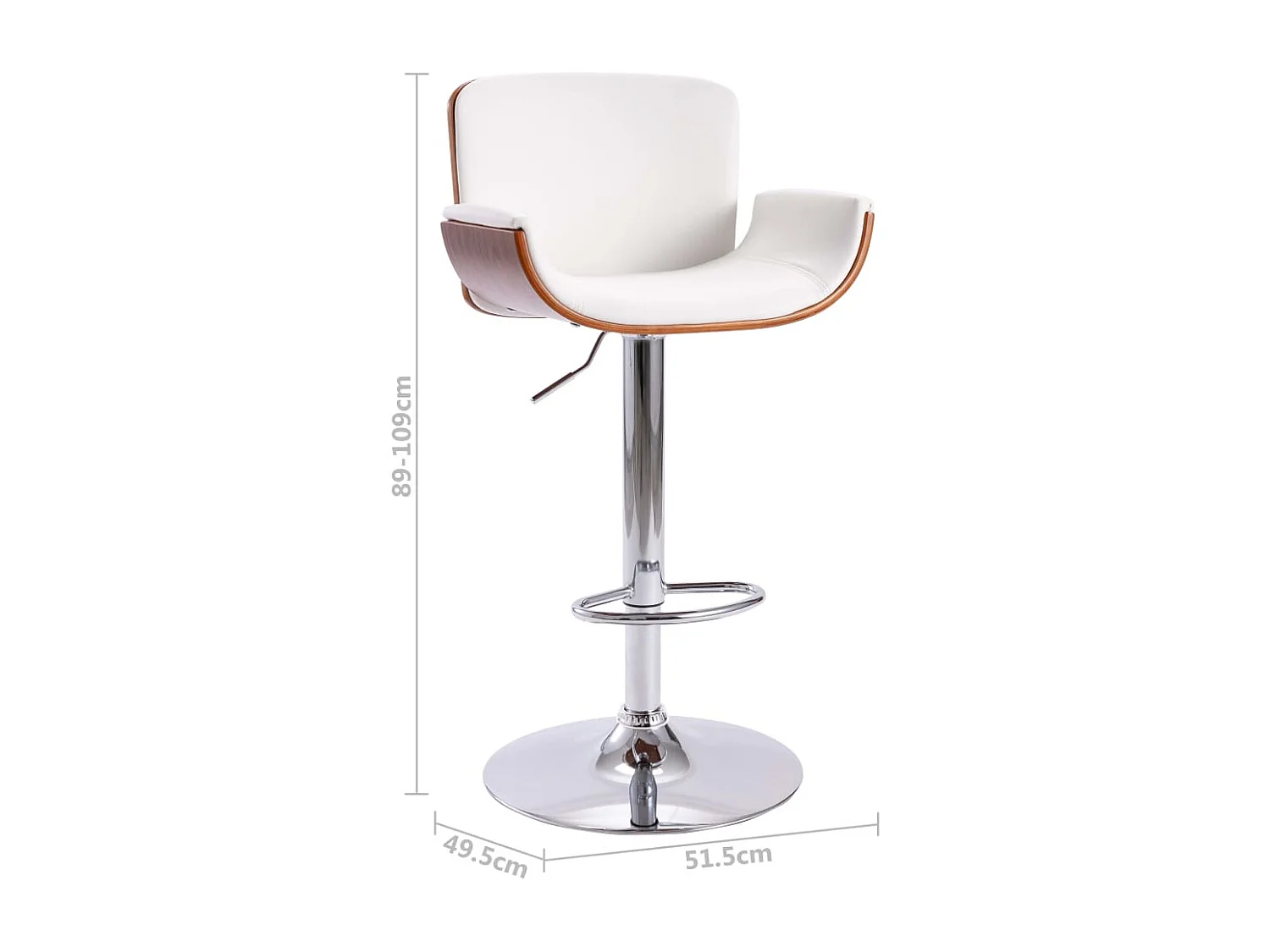 Tabouret de bar Blanc Similicuir