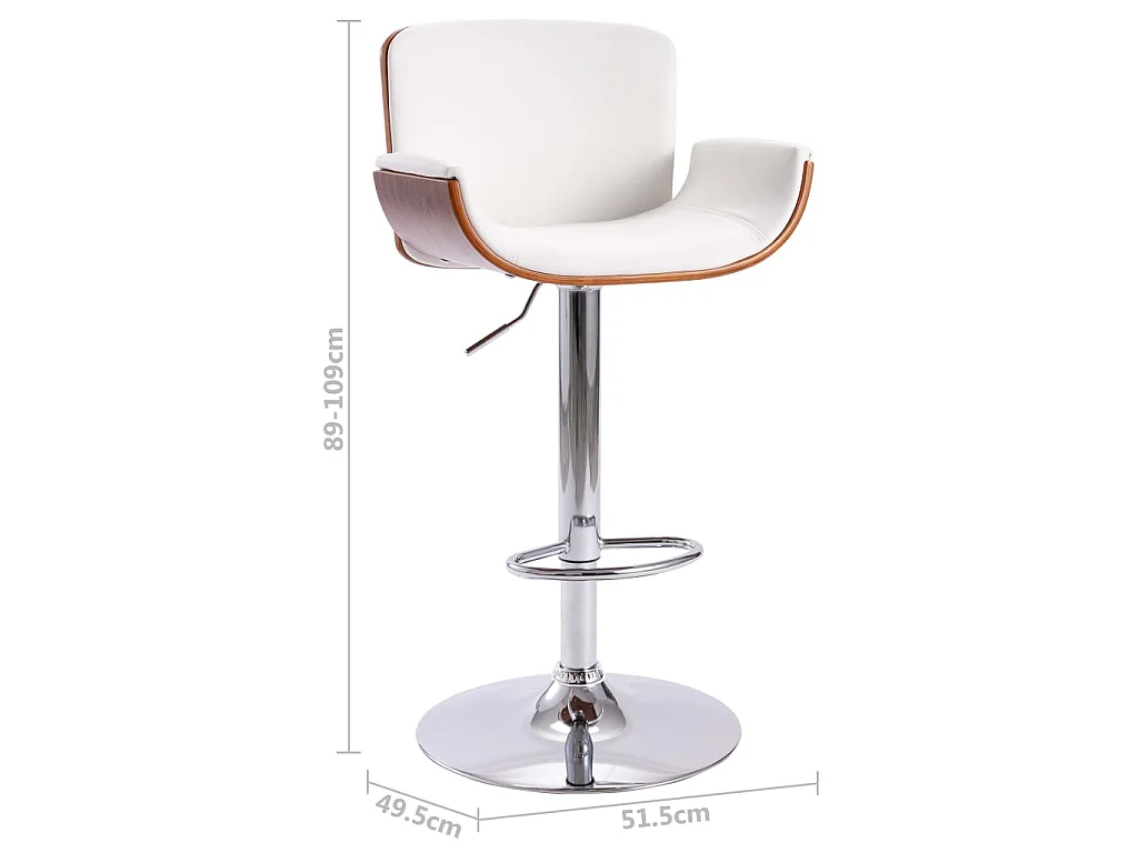 Tabouret de bar Blanc Similicuir