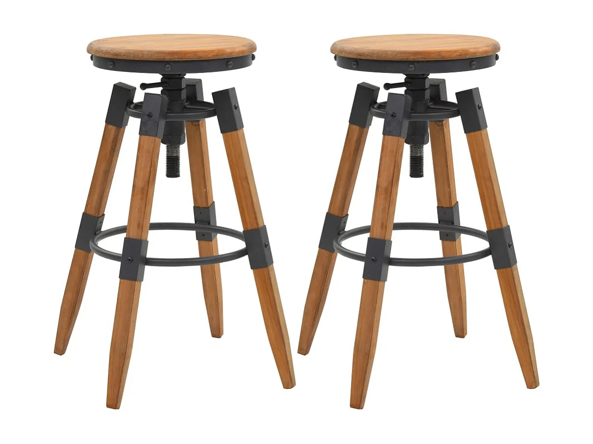 Bancos de bar 2 pcs madeira de abeto maciça