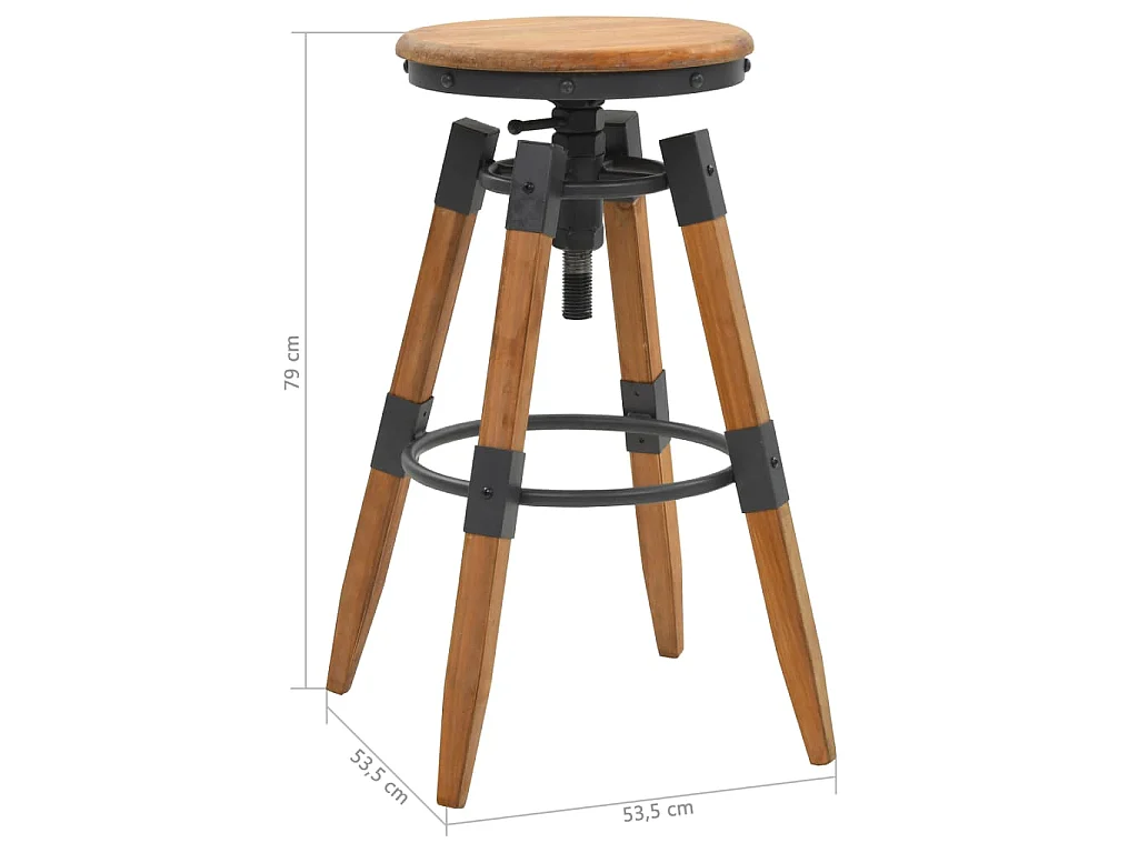 Taburetes de cocina 2 unidades madera maciza de abeto
