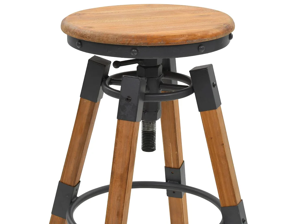 Taburetes de cocina 2 unidades madera maciza de abeto