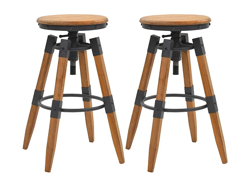 Bancos de bar 2 pcs madeira de abeto maciça