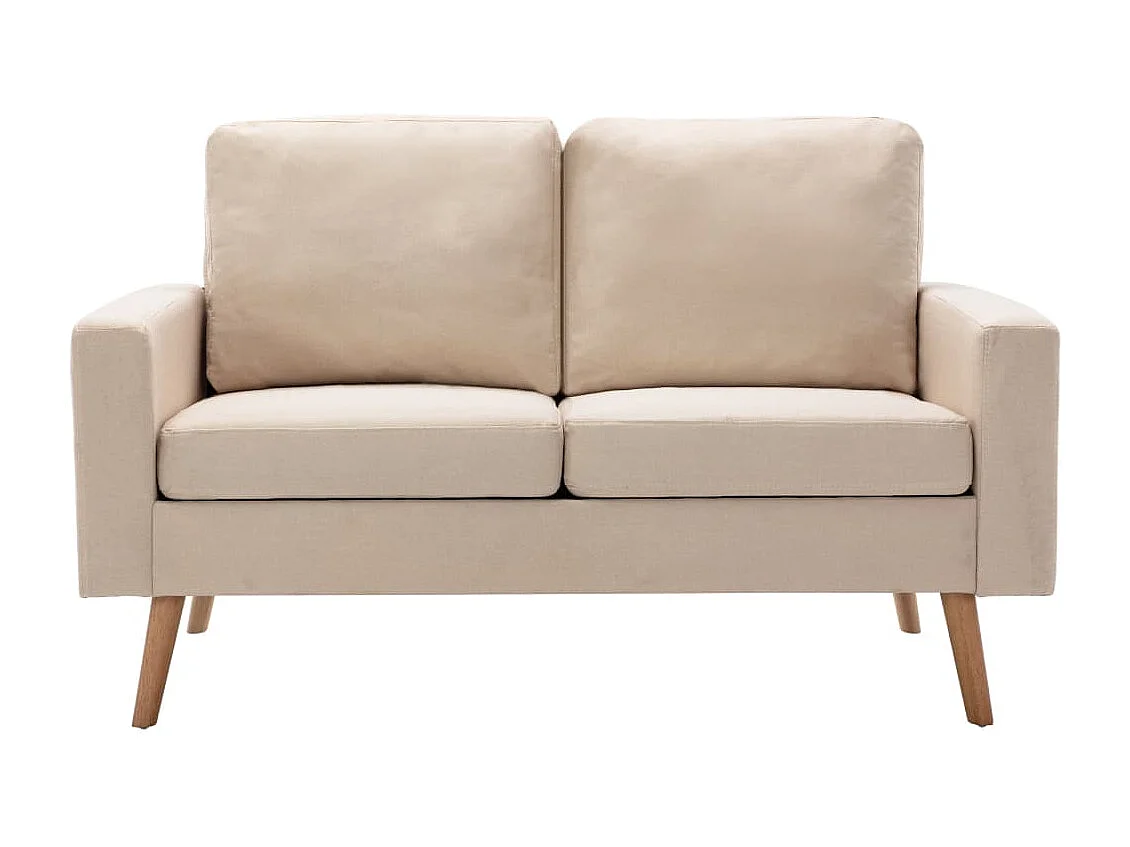 2-Sitzer-Sofa Creme Stoff