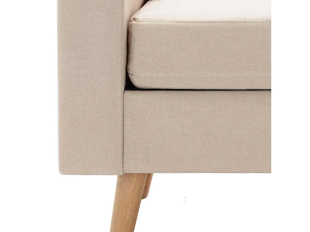 2-Sitzer-Sofa Creme Stoff