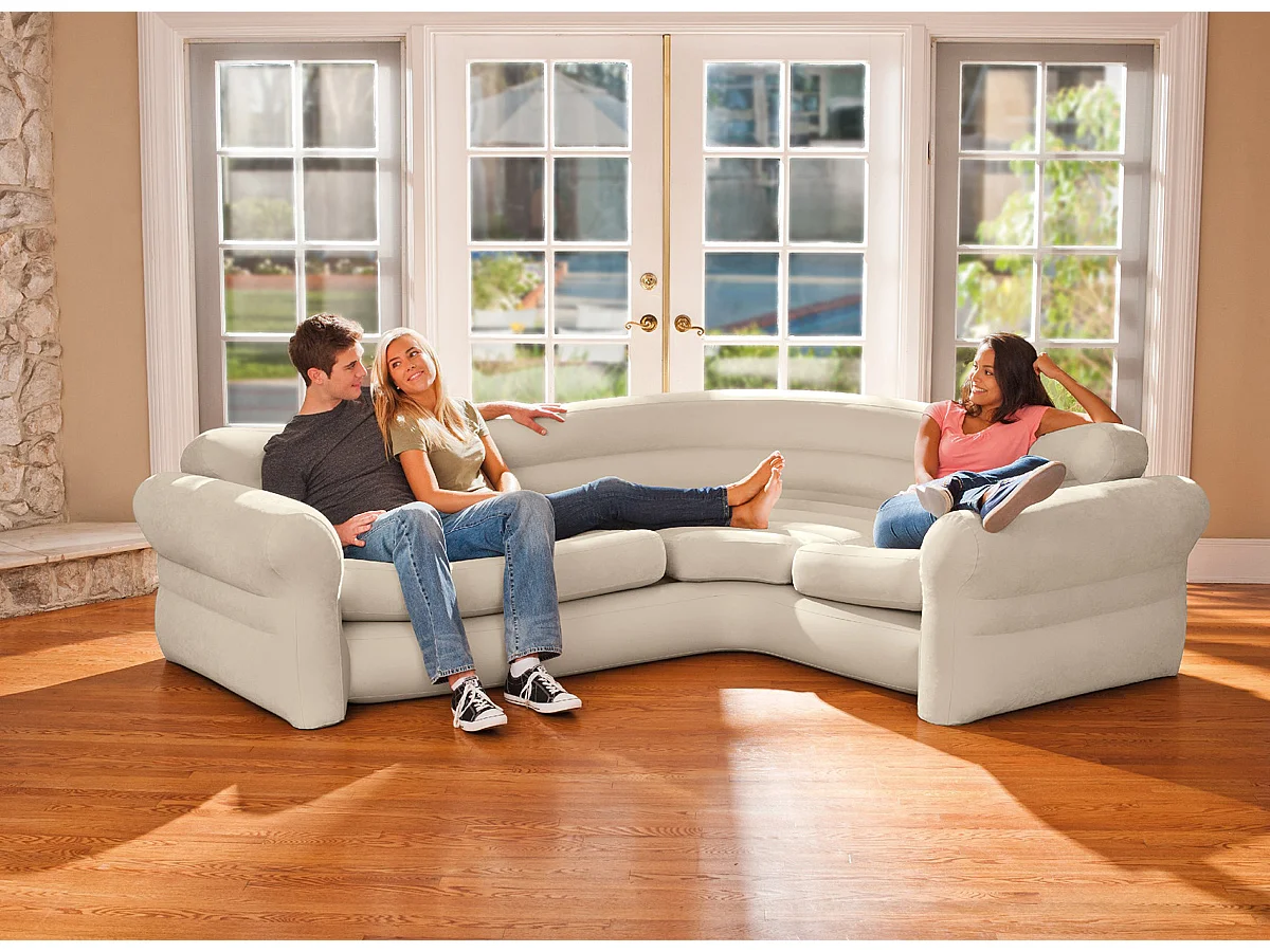 Canapé d'angle gonflable 257x203x76 cm 68575NP