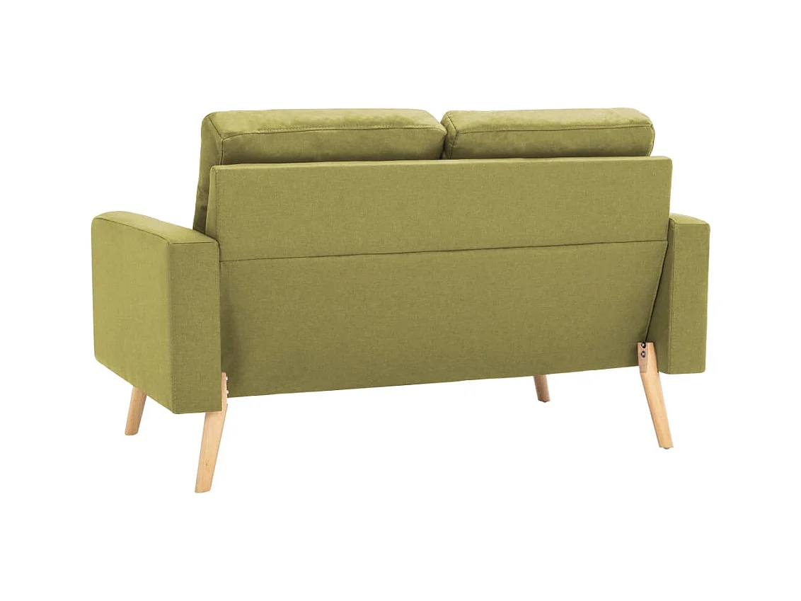 Canapé à 2 places Vert Tissu