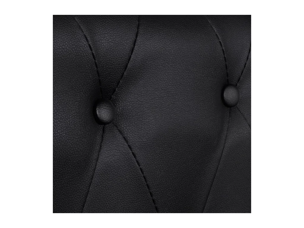 Canapé Chesterfield à 3 places cuir synthétique noir