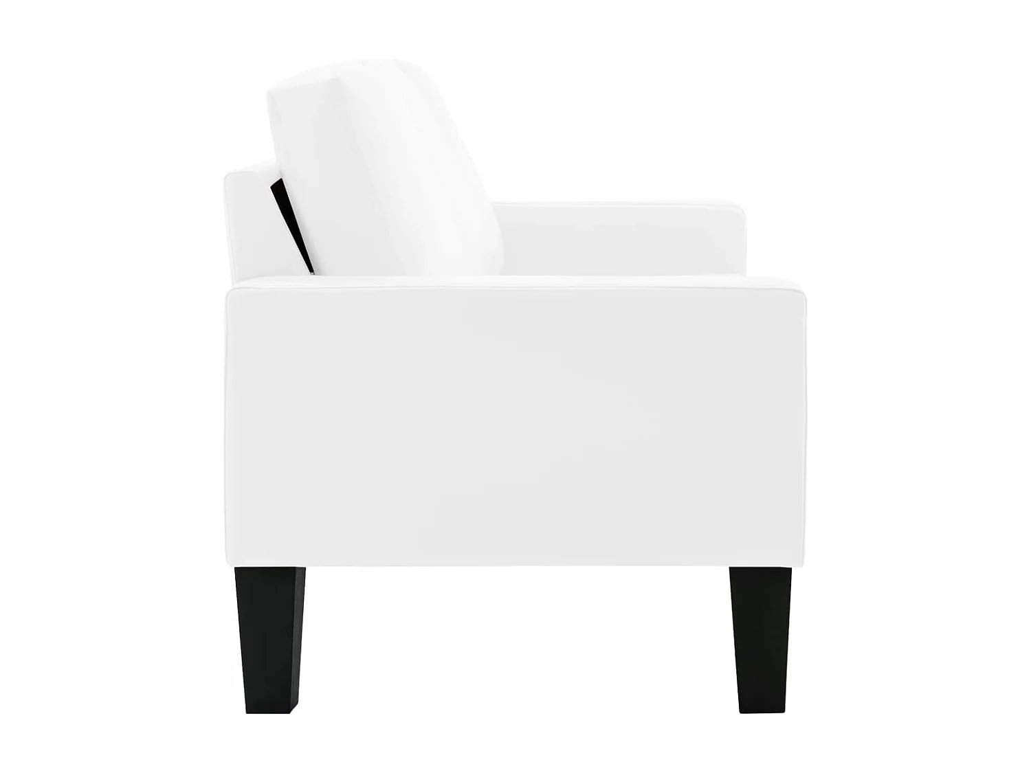 Sofá de 3 lugares couro artificial branco