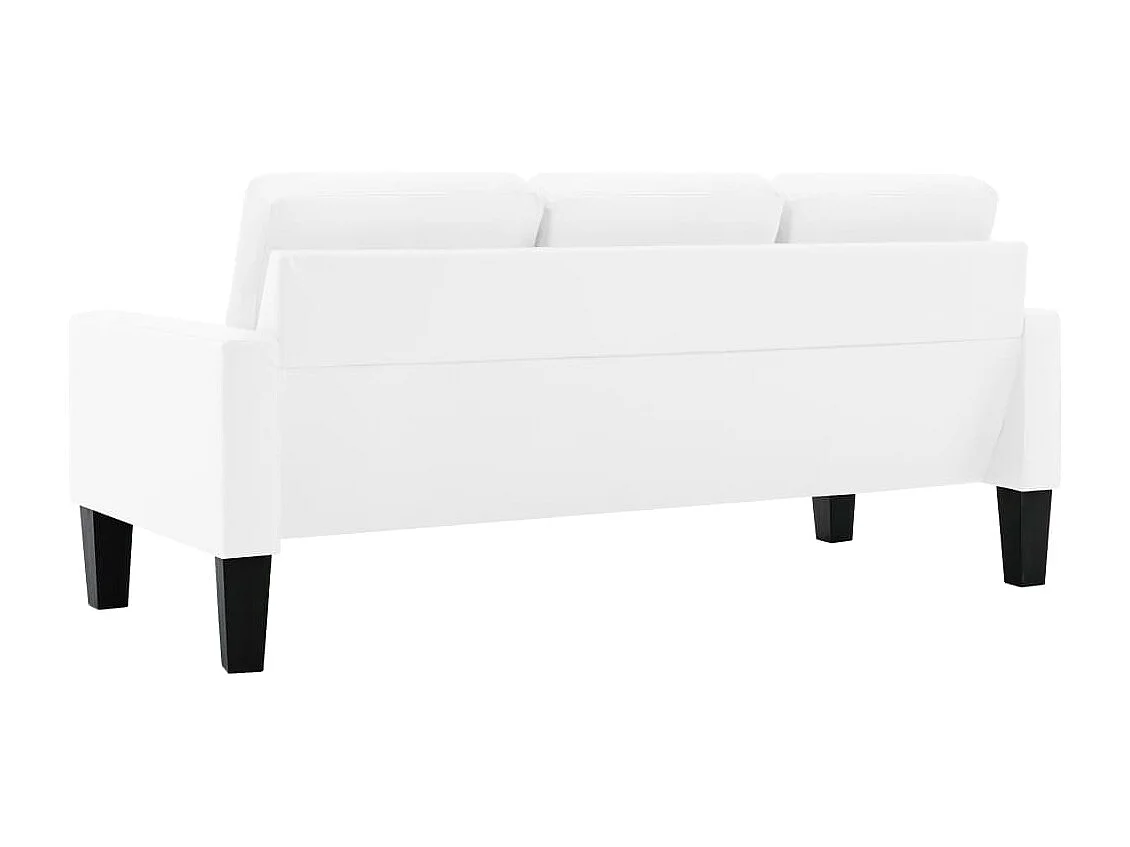 Sofá de 3 lugares couro artificial branco
