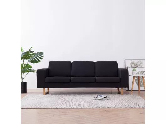 Kauf Unique 3-Sitzer-Sofa Stoff Schwarz