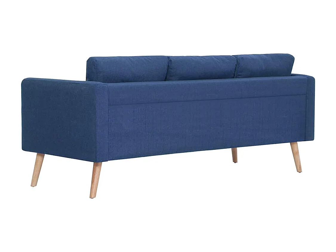 Canapé à 3 places Tissu Bleu