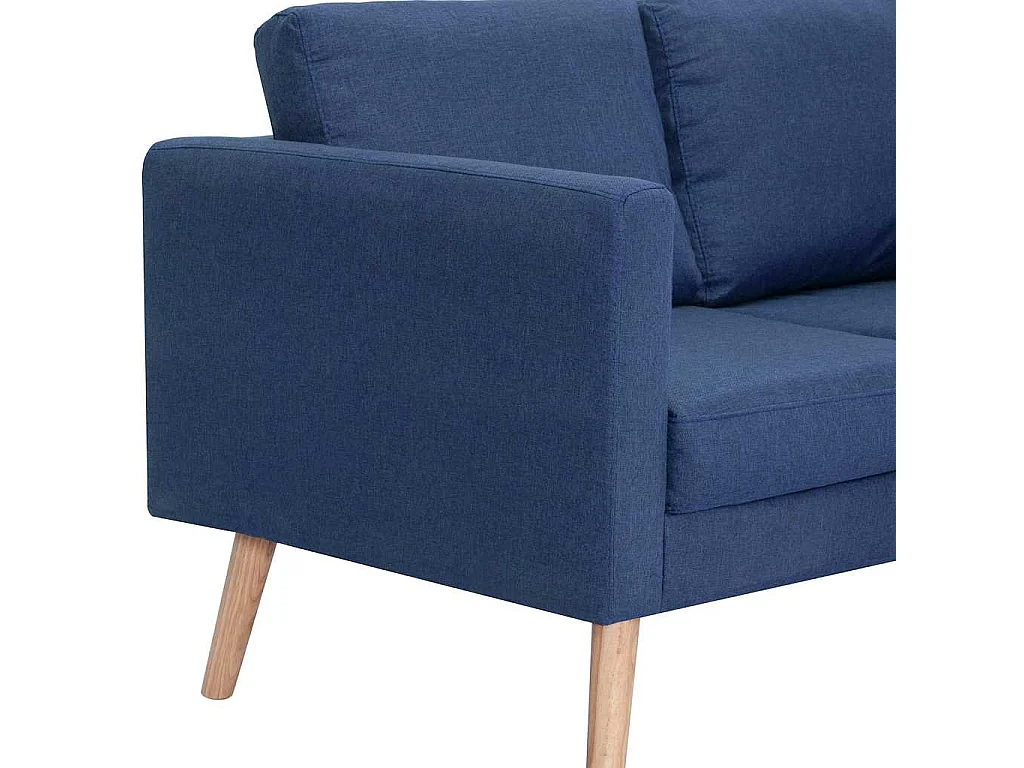 Canapé à 3 places Tissu Bleu