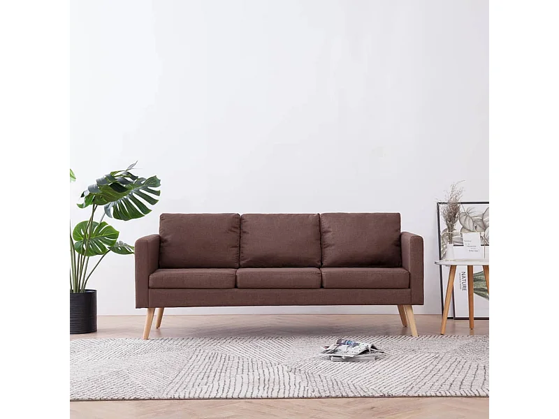 3-Sitzer-Sofa Stoff Braun