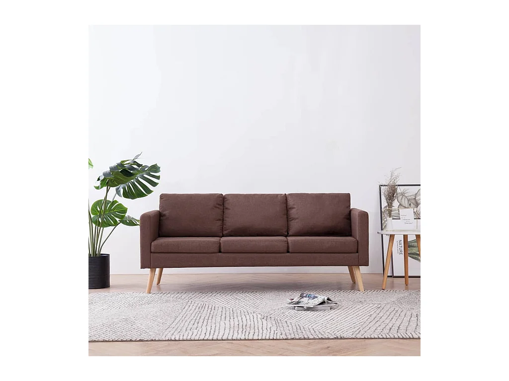 3-Sitzer-Sofa Stoff Braun