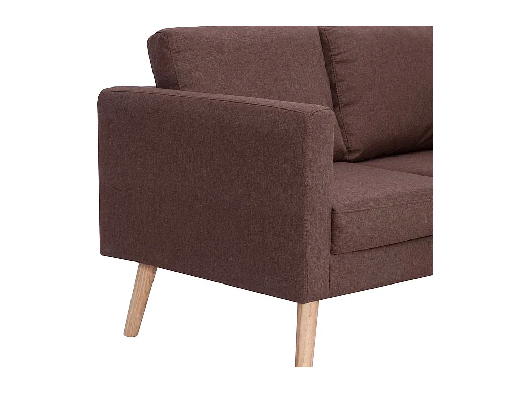 Canapé à 2 places Tissu Marron