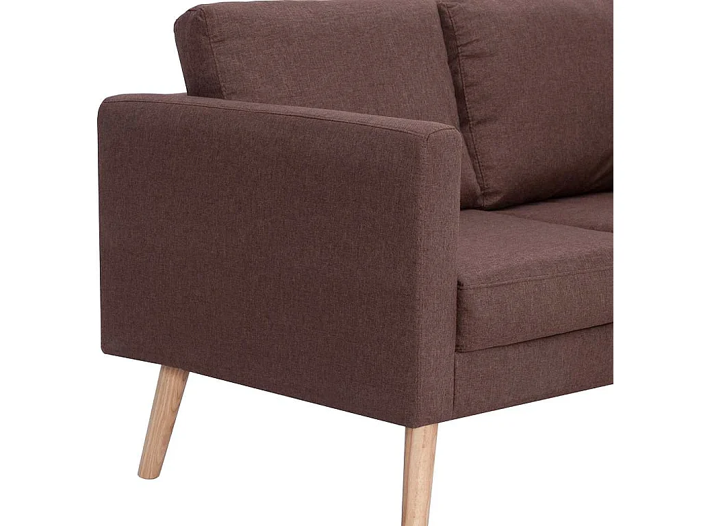 Canapé à 2 places Tissu Marron