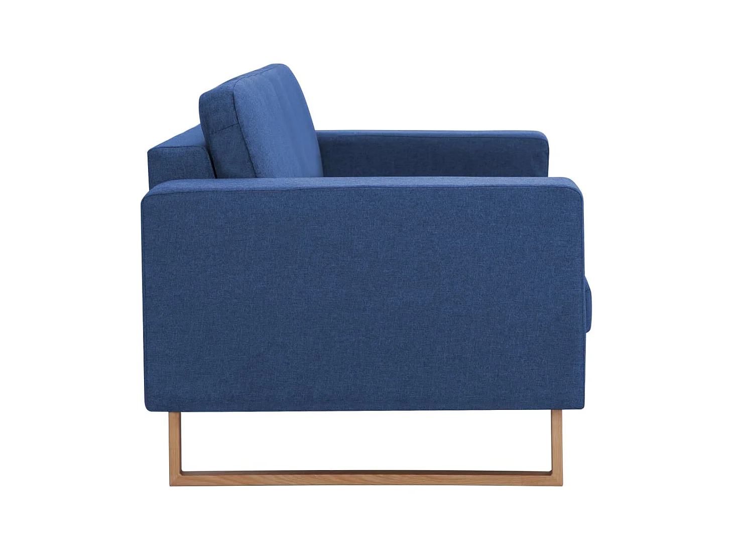 Tweezitsbank stof blauw