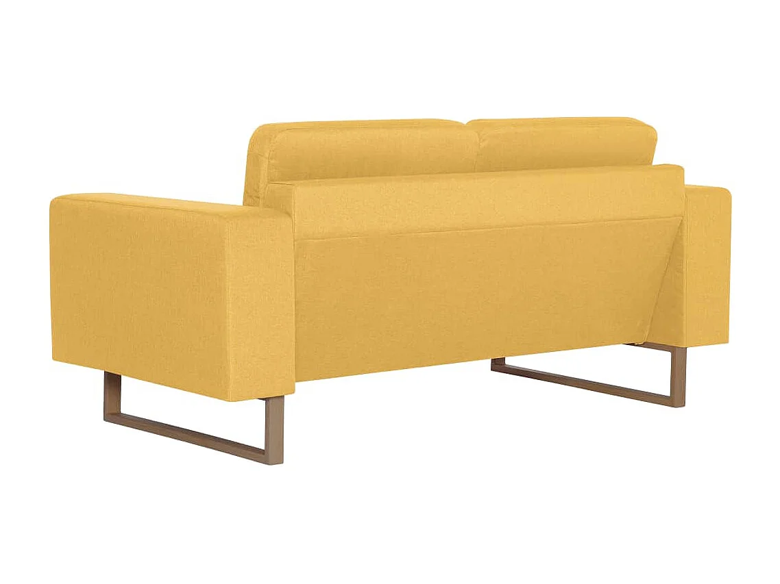 Canapé à 2 places tissu jaune