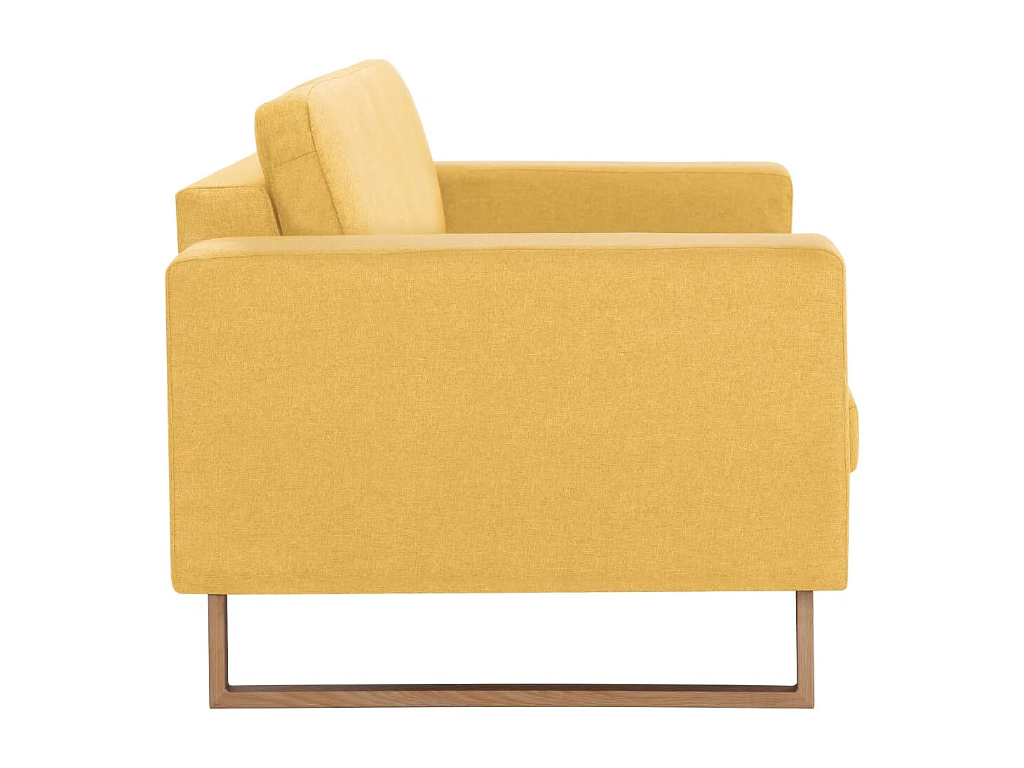 Canapé à 2 places tissu jaune