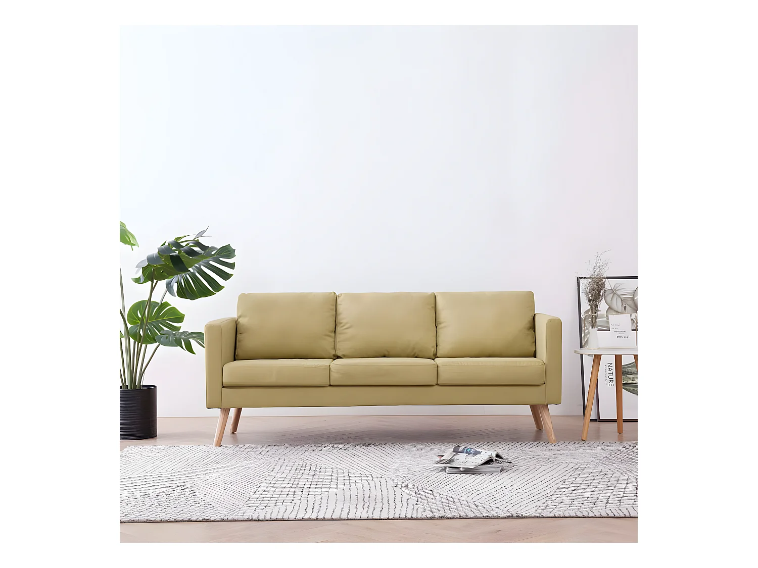 3-Sitzer-Sofa Stoff Grün
