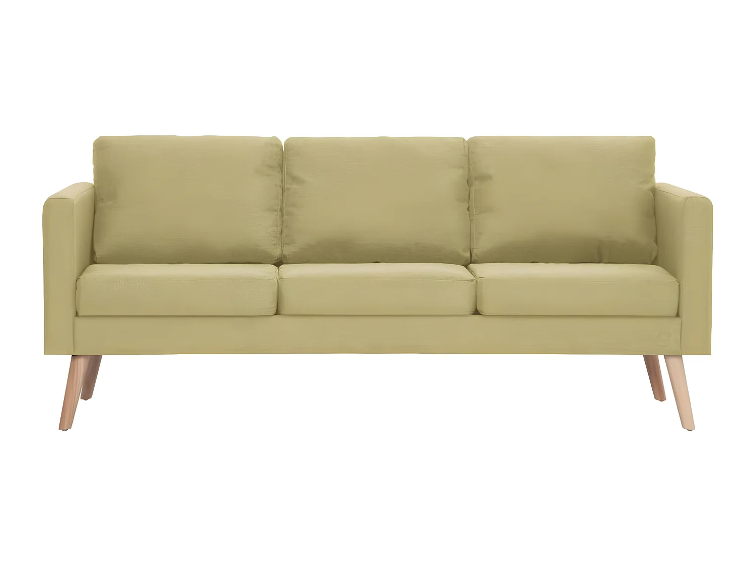 Sofá de 3 lugares em tecido verde