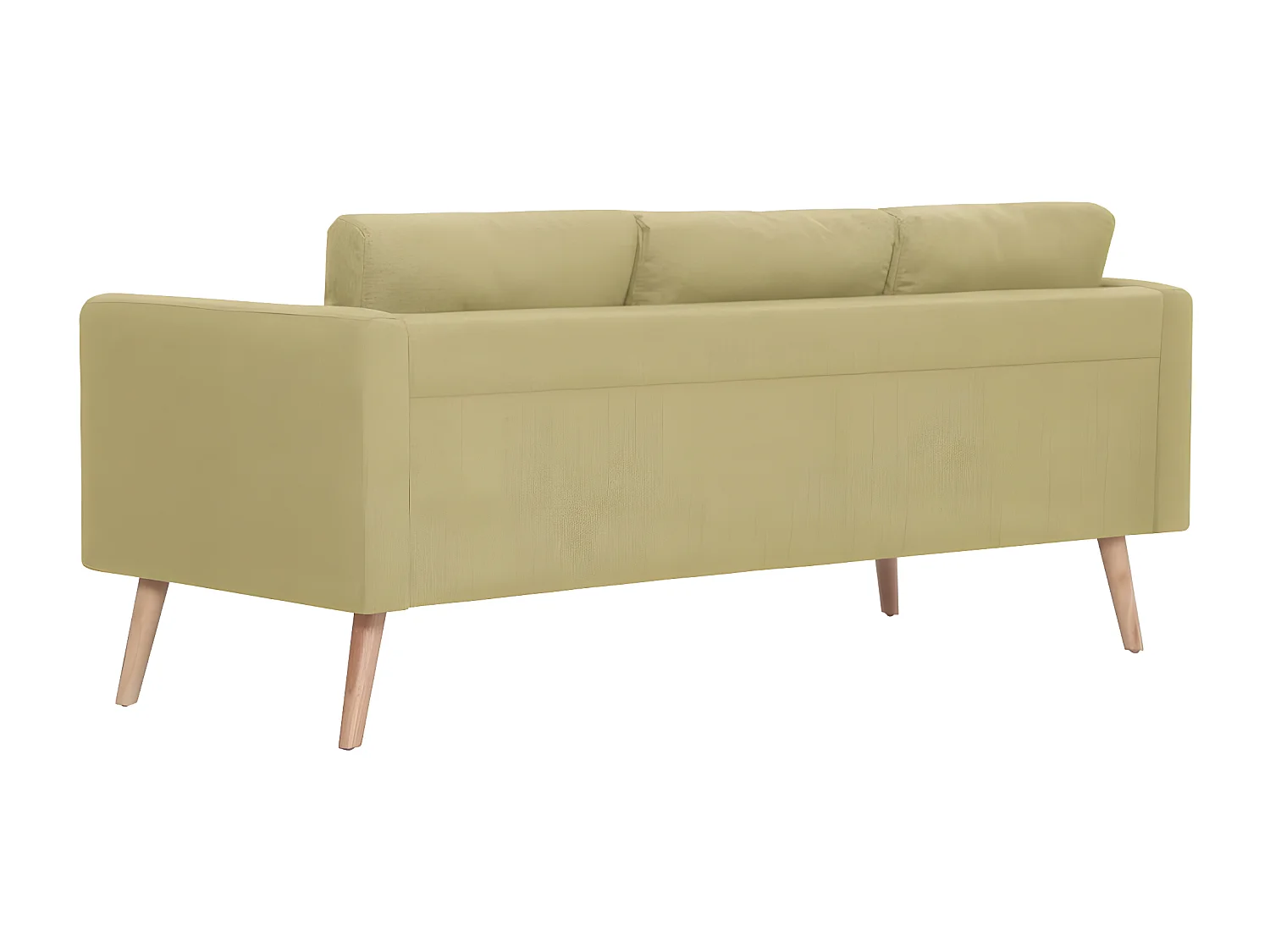 Sofá de 3 lugares em tecido verde