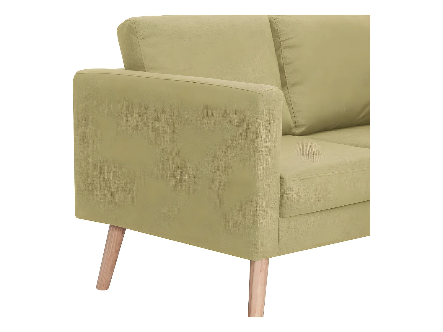 Sofá de 3 lugares em tecido verde