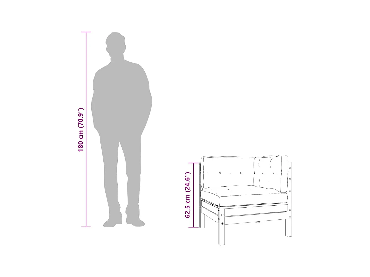 Sofá de 3 lugares em tecido verde