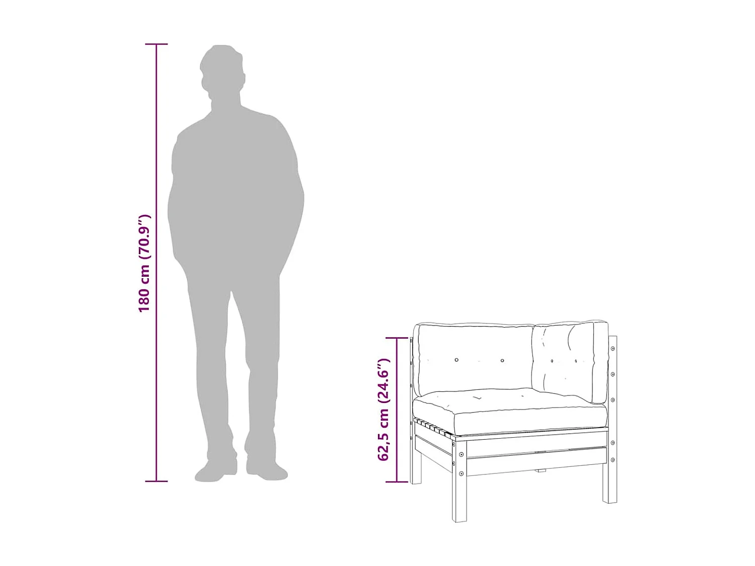 Sofá de 3 lugares em tecido verde