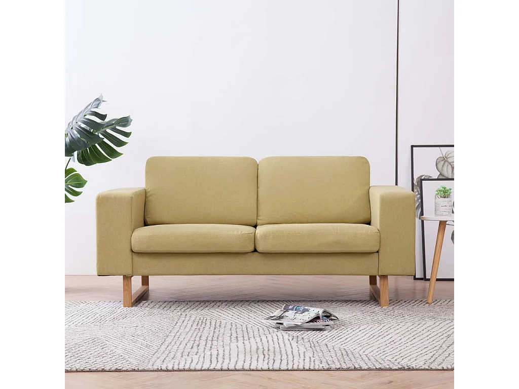 2-Sitzer-Sofa Stoff Grün