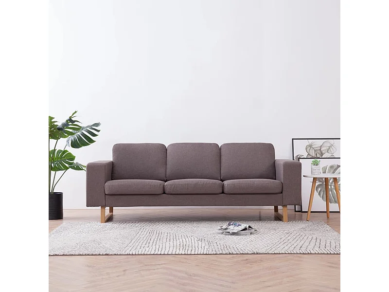 Driezitsbank stof taupe