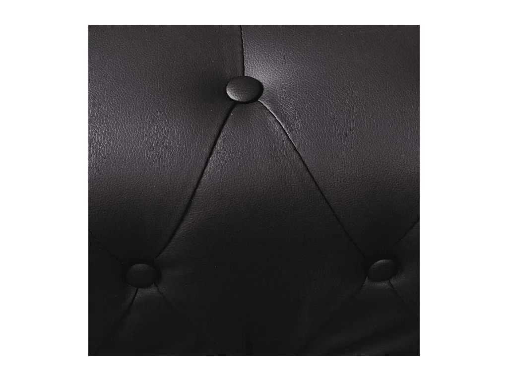 Canapé d'angle Chesterfield 5 places Cuir synthétique Noir