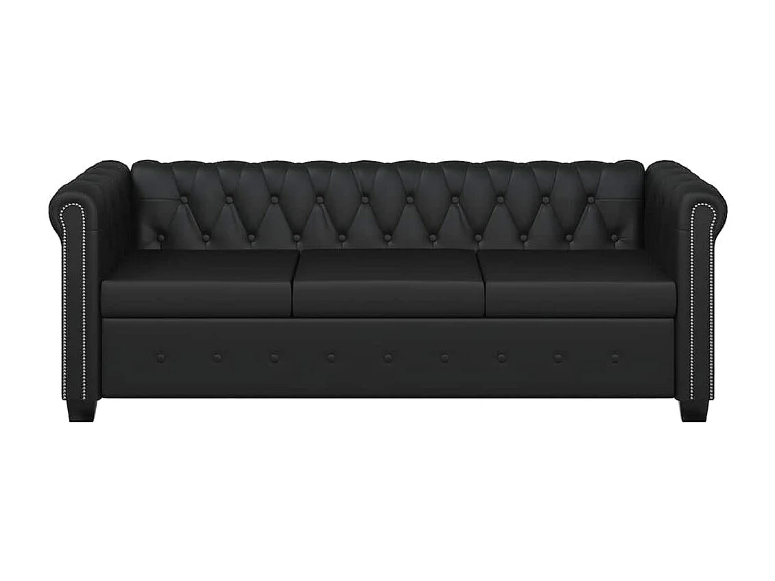 Canapé Chesterfield à 2 places et à 3 places noir