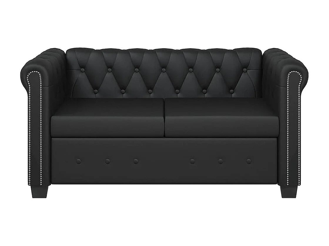 Canapé Chesterfield à 2 places et à 3 places noir