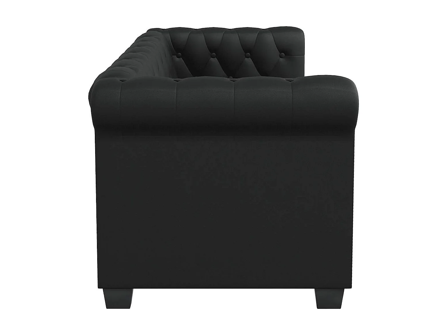 Canapé Chesterfield à 2 places et à 3 places noir