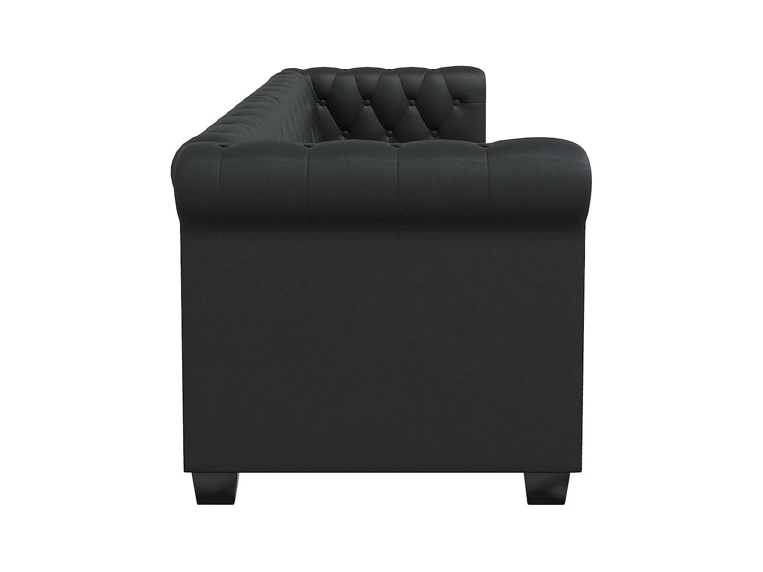 Canapé Chesterfield à 2 places et à 3 places noir