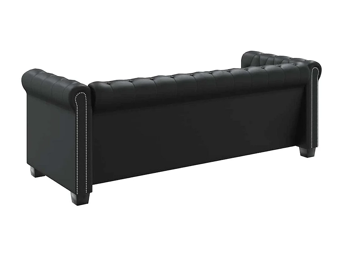 Canapé Chesterfield à 2 places et à 3 places noir