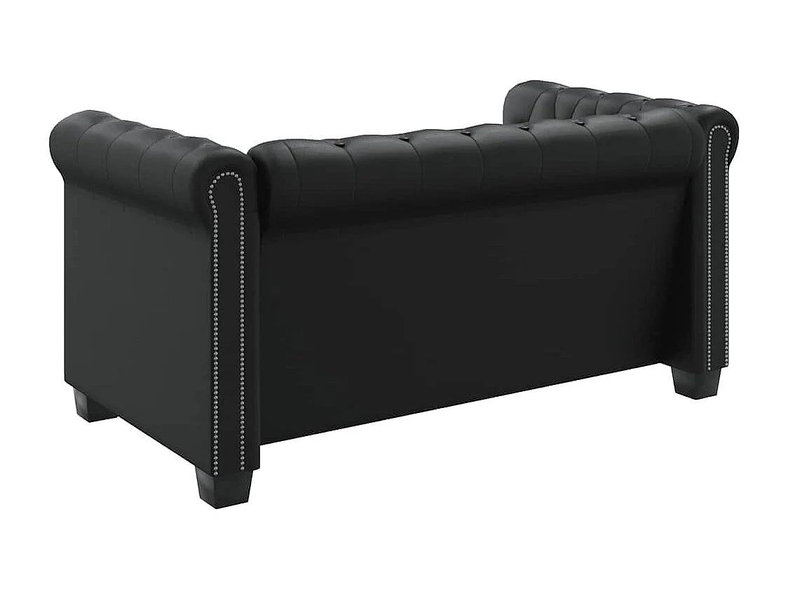 Canapé Chesterfield à 2 places et à 3 places noir