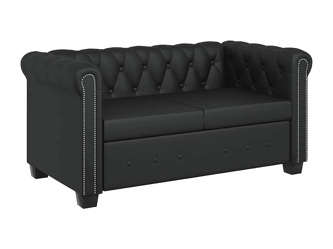 Canapé Chesterfield à 2 places et à 3 places noir