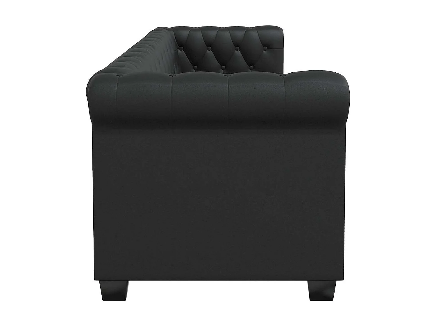 Canapé Chesterfield à 2 places et à 3 places noir