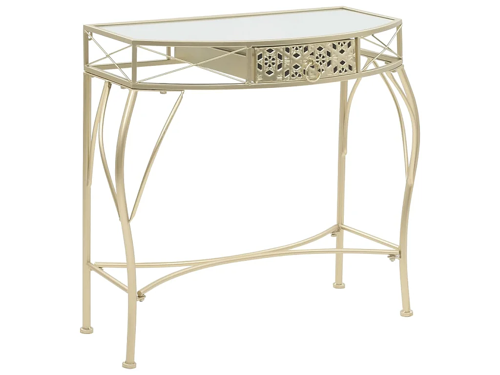 Table d'appoint Style français Métal 82 x 39 x 76 cm Doré
