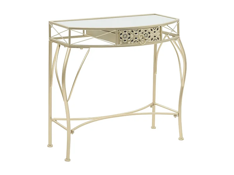 Bijzettafel Franse stijl 82x39x76 cm metaal goudkleurig