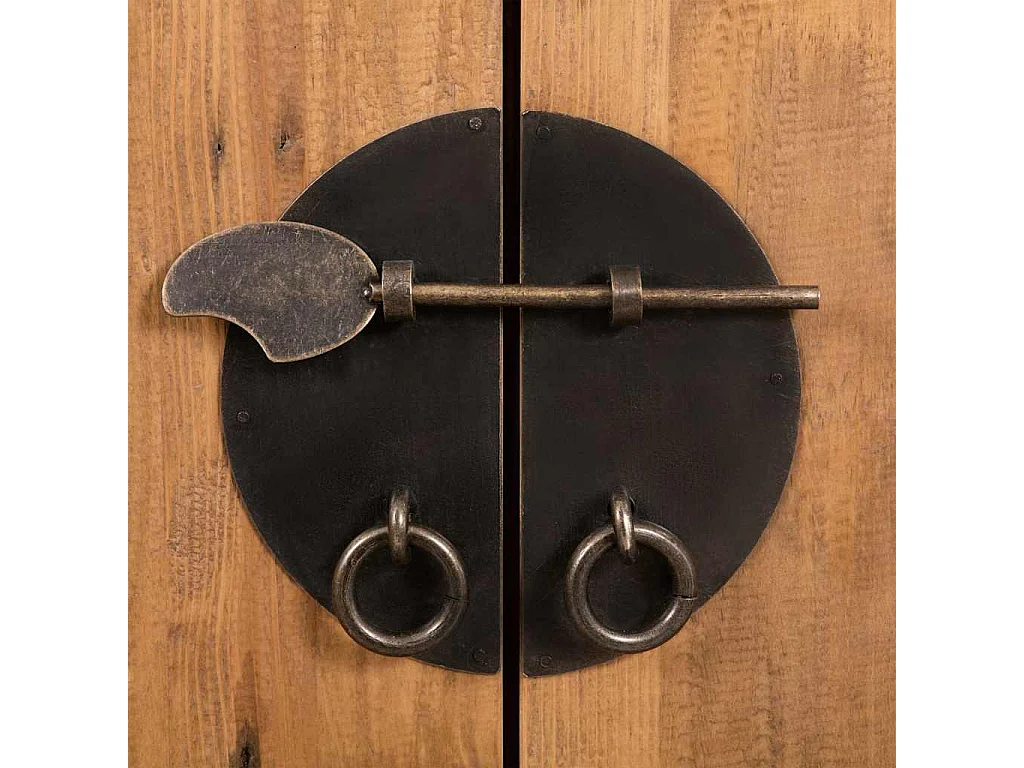 Mueble de baño madera maciza de pino 48x32x170 cm